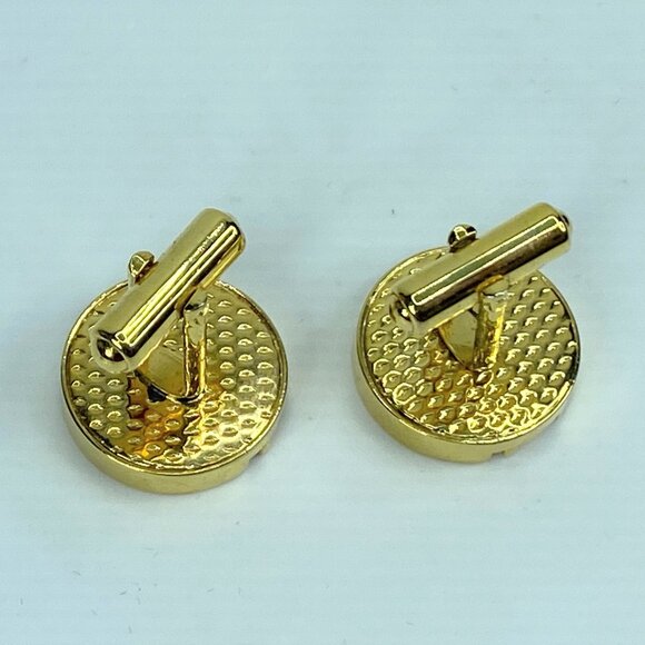 Alfred Dunhill Gold Color matching cufflinks Tie tack button tack set of 4 GS455 - Picture 6 of 8